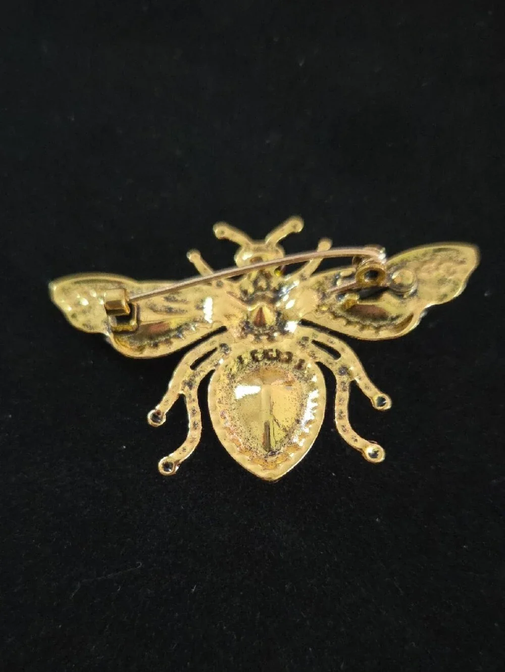 Amber Bee Brooch Pin
